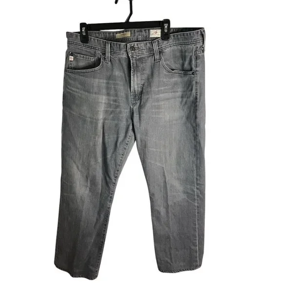 AG Adriano Goldschmied Men's Gray Straight Leg Jeans Standard Size 36 - Picture 1 of 11